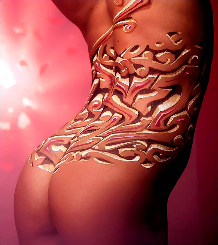 Young women queue to be painted naked by 20 year old body artist Pavel Dorofeev aka Pasha Znag.