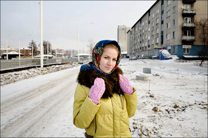 Girl in yellow jacket