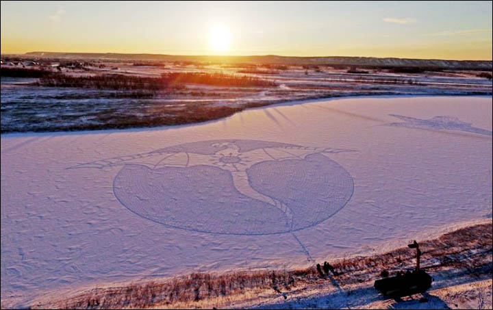 Dragon on the snow
