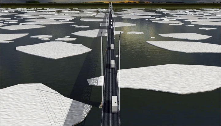 Alternative project of Lena bridge