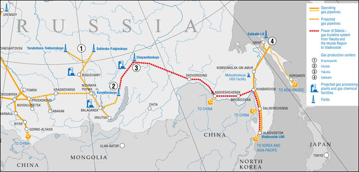 Project of gas pipeline Power of Siberia