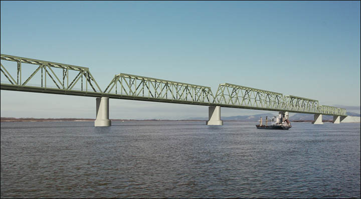 Visualization of the bridge across Amur