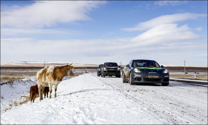 Porsche in Siberia