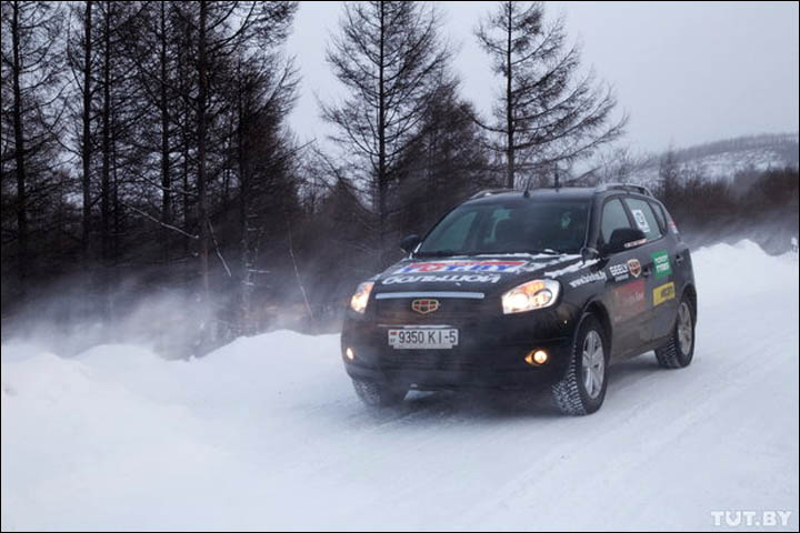 Geely test in Yakutia