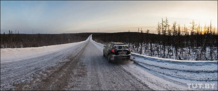 Geely test in Yakutia
