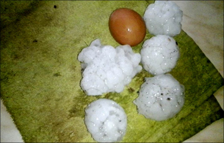 Hail in Kemerovo region