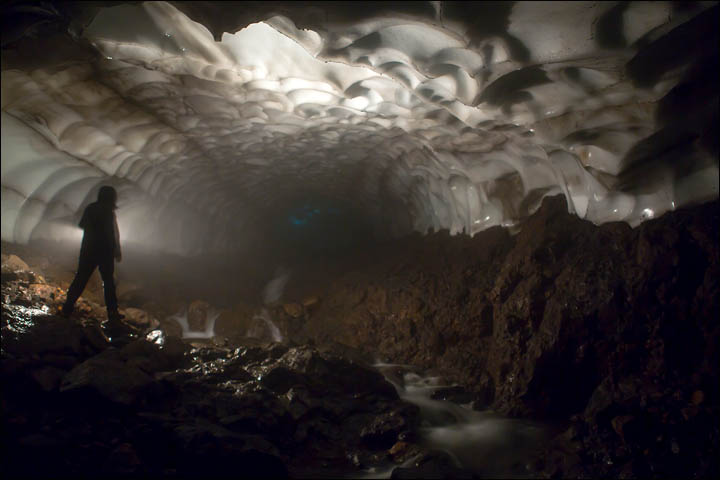 Mutnovsky volcano caves