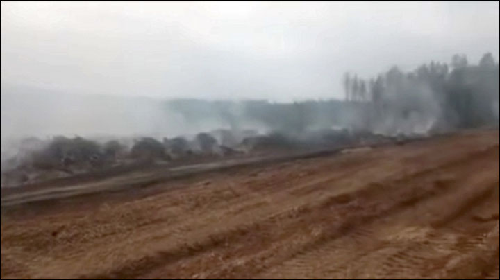 World's largest sawdust dump is on fire 'and will burn for years'
