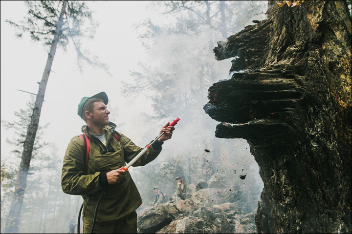 Wildfires on Baikal