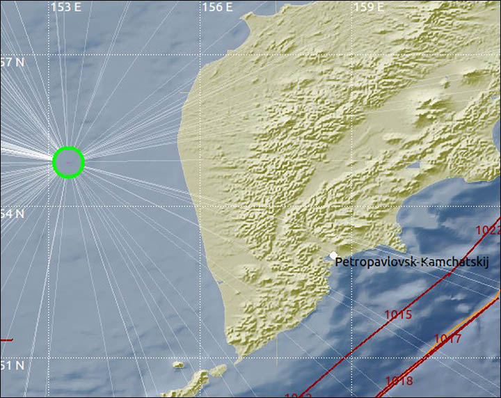earthquake west of Kamchatka May 24 2013