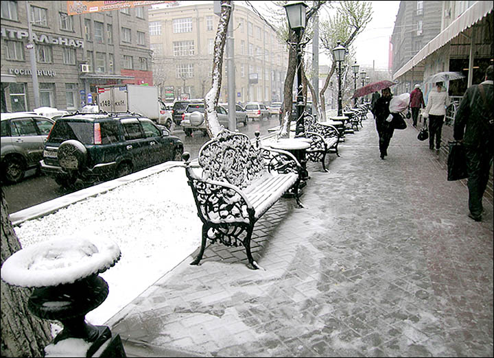 snow in May in Siberia