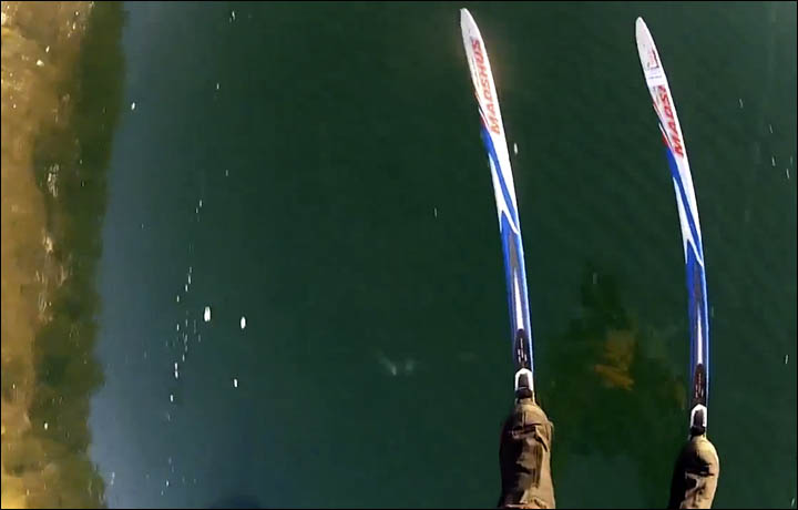 Skier fell into Baikal