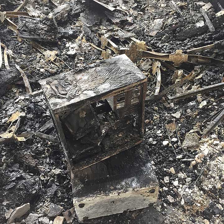 cryptocurrency rig fire
