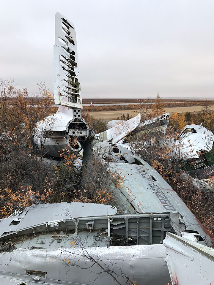 The Kremlin leader’s former personal aircraft today languishes in an aircraft cemetery in Chersky, in Yakutia region. 