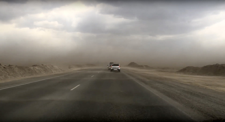 Sand storm in Tyumen