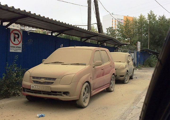 Sand storm in Tyumen