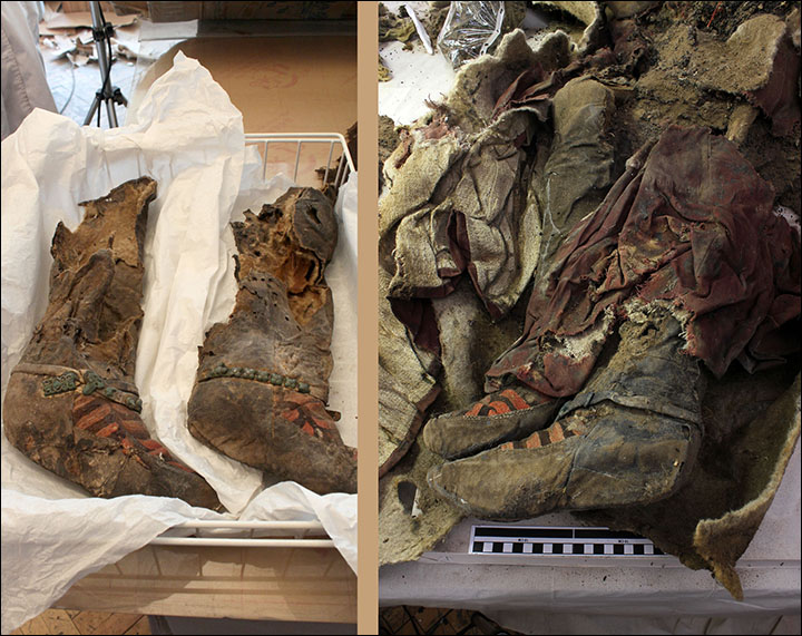 Ancient mummy with 1,100 year old Adidas boots died after she was struck on the head