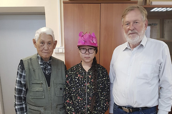 Angelina with professors