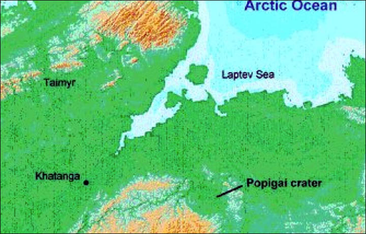 Popigai diamond crater Siberia