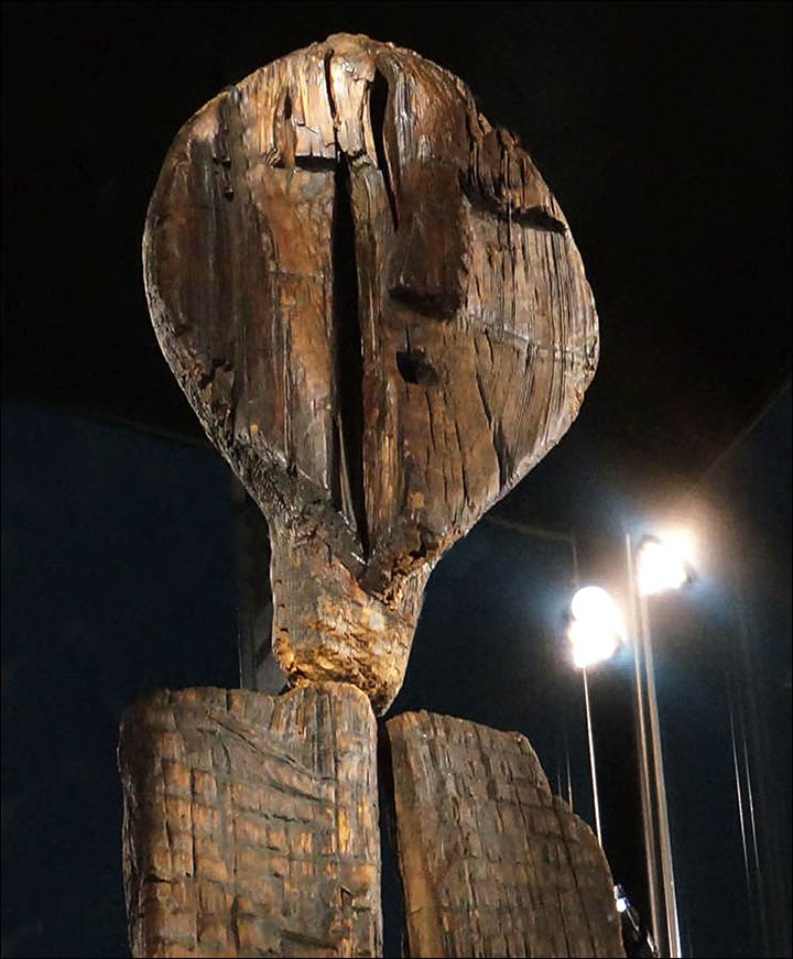 The Idol is the oldest wooden statue in the world, estimated as having been constructed approximately  9,500 years ago