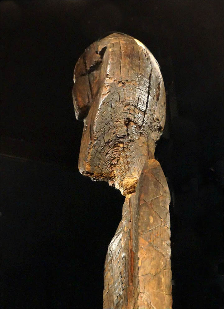 The Idol is the oldest wooden statue in the world, estimated as having been constructed approximately  9,500 years ago