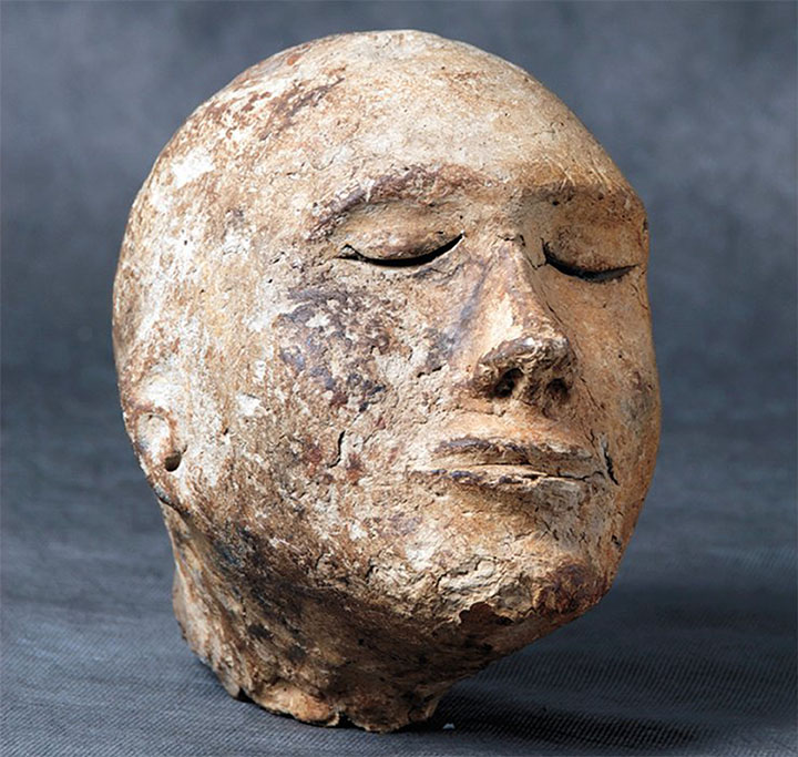 Clay head from Shestakovo burial