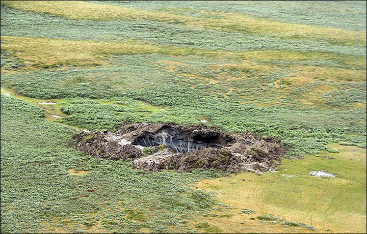 First pictures from inside the 'crater at the end of the world' 