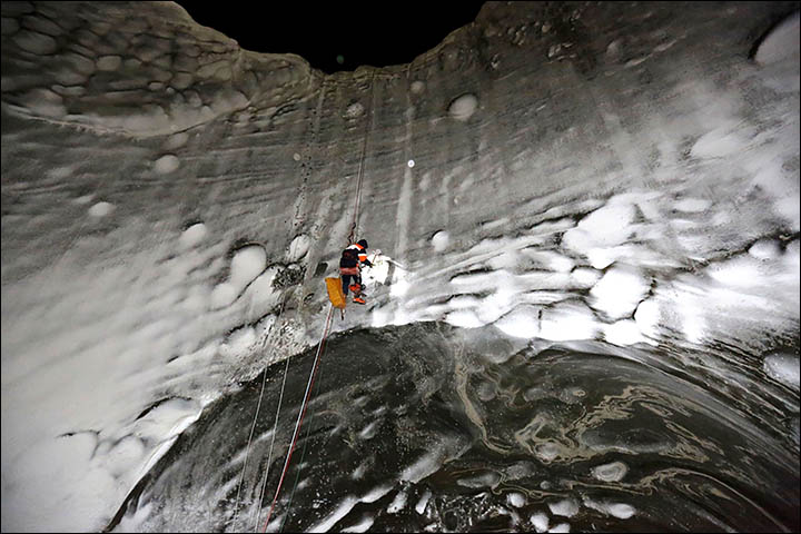 Exclusive new pictures INSIDE mystery Siberian crater