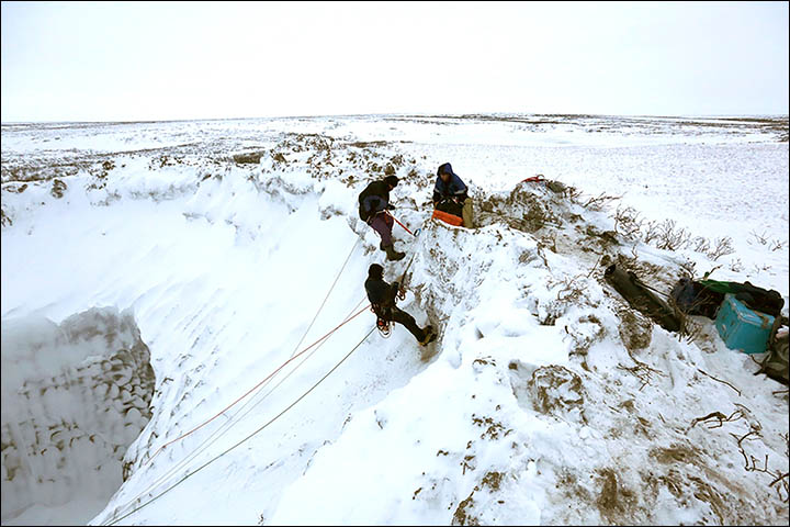 Exclusive new pictures INSIDE mystery Siberian crater