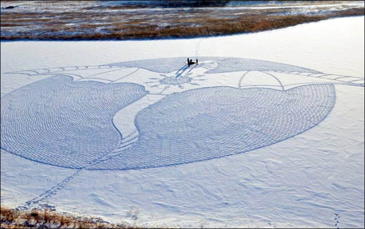 Dragon on the snow