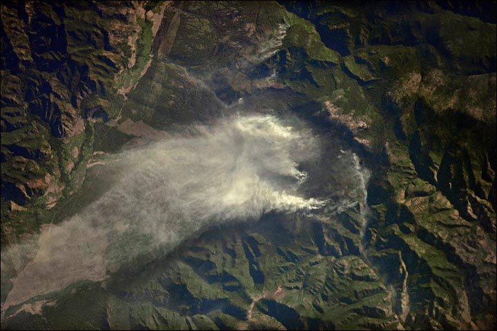 Wildfires seen from space