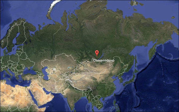 Cheremkhovo on the map