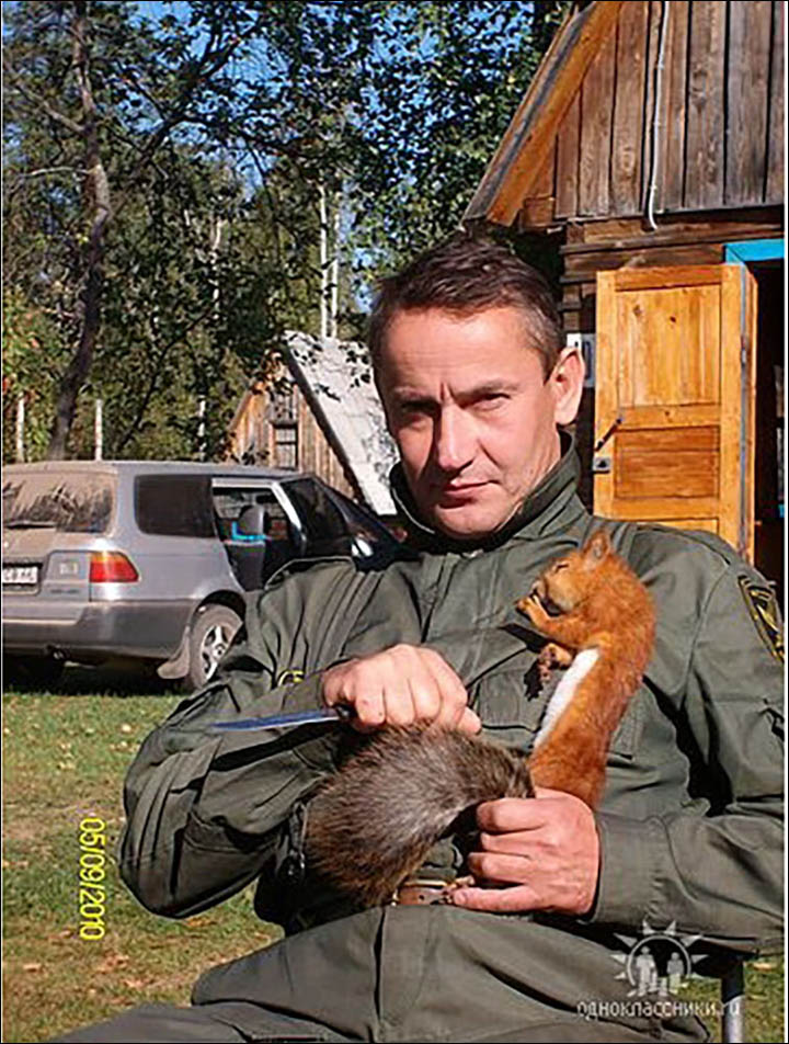 Gotovchikov with squirrel 