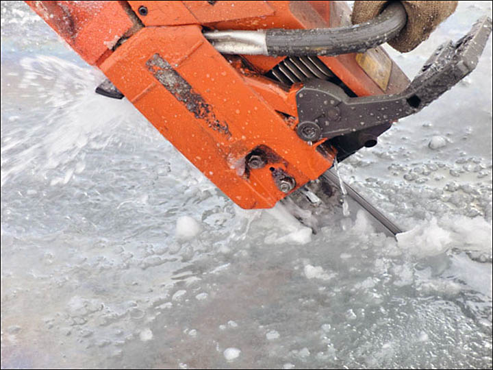 Cutting the ice Siberia