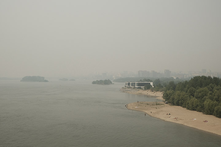 Smoke in Novosibirsk