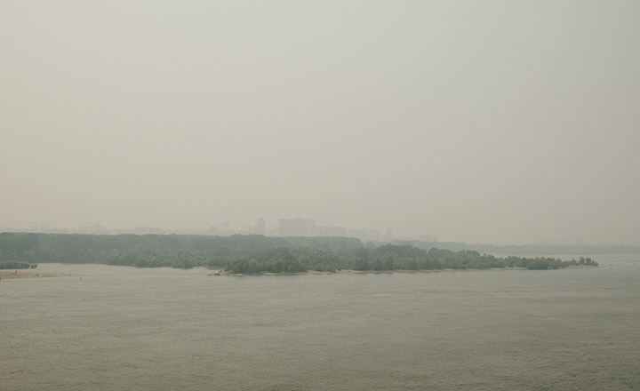 Smoke in Novosibirsk