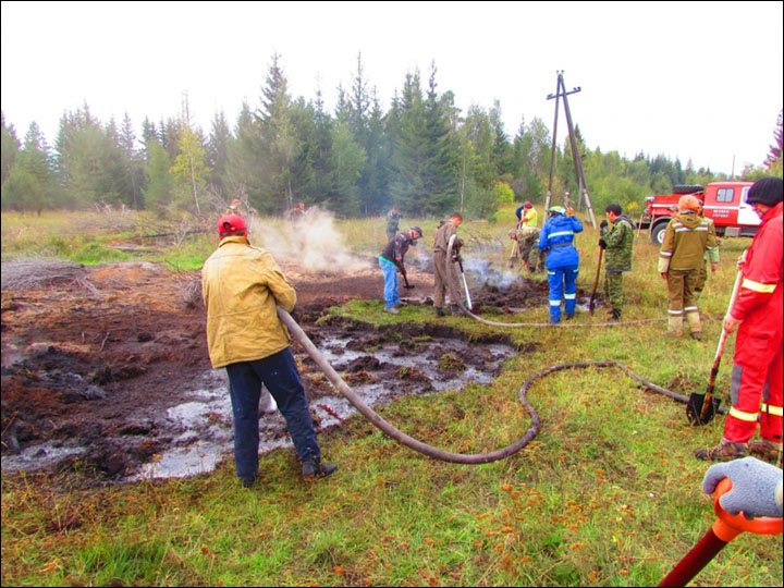 Peat fires in Buryatia