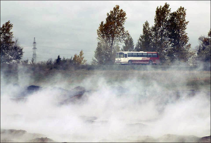 Peat fires in Buryatia