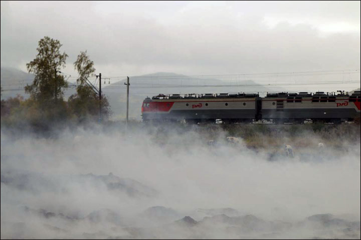 Peat fires in Buryatia