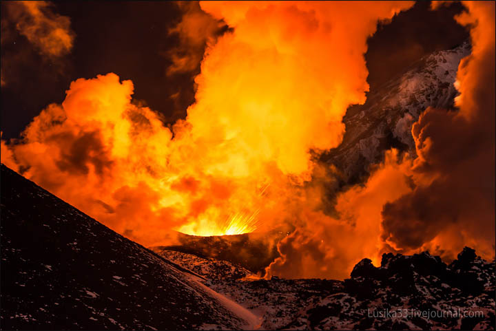 Tolbachik volcano eruption April 2013