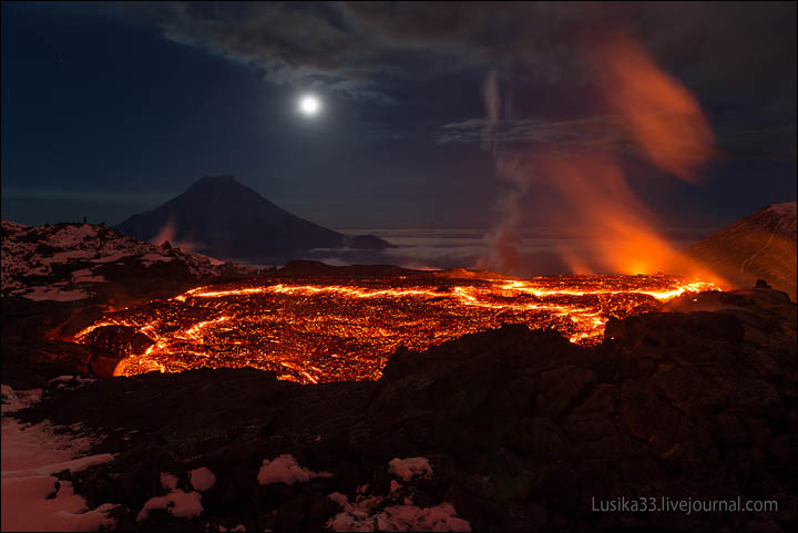 Tolbachik volcano eruption April 2013