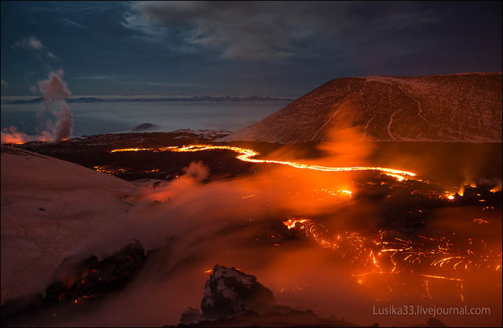 Tolbachik volcano eruption April 2013