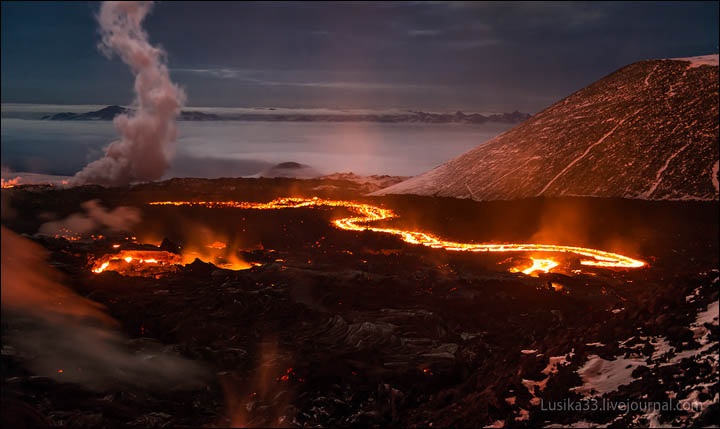 Tolbachik volcano eruption April 2013