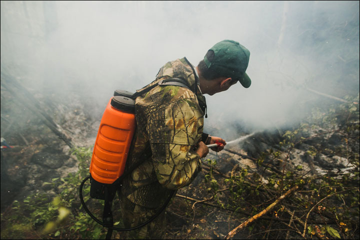 Wildfires on Baikal