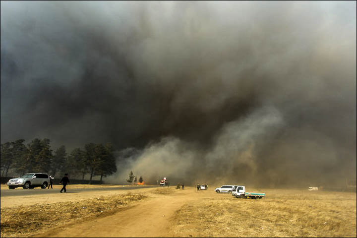 Wildfires in Trans-Baikal region