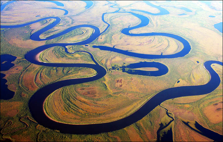 Aerial view of Yakutia