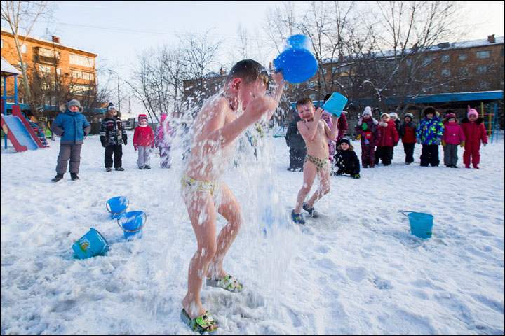 Ice babies Siberia