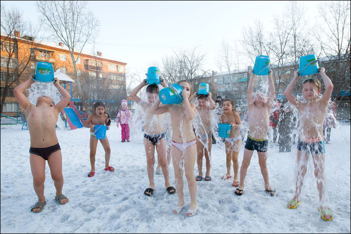 Ice babies Siberia