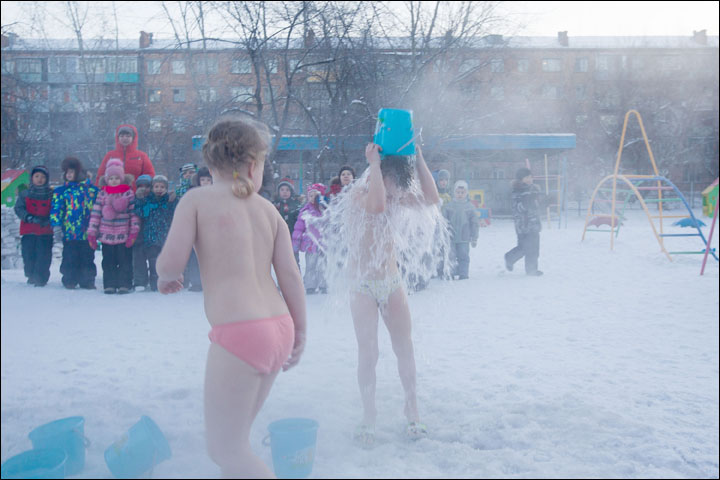 Ice babies Siberia