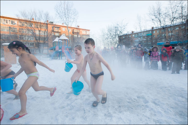 Ice babies Siberia